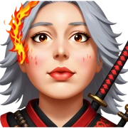 Fire-Wielding Samurai sticker
