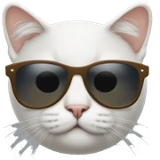 Cat with sunglasses sticker
