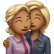 Lesbian couple kissing sticker