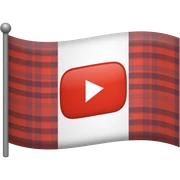 Una bandera con el logo de Youtube sticker