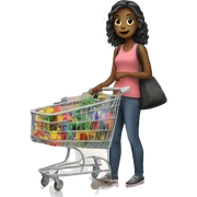 Girl shopping sticker