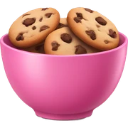Cookies in a pink bowl sticker