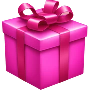 Hot pink present sticker