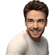 smiling man in white shirt sticker