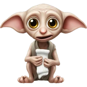 Dobby from Harry Potter eating a sock  sticker