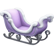 Pastel lilac sleigh sticker
