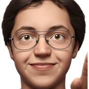smiling boy with glasses portrait sticker