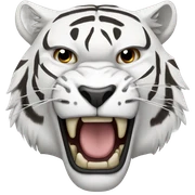Angry white tiger sticker