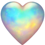 Opal heart sticker