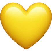 Yellow heart sticker