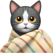 Cat with blanket  sticker