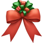 Christmas bow sticker