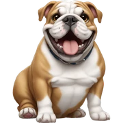 english bulldog happy sticker