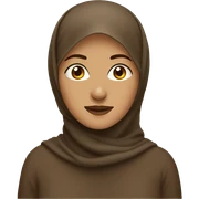 A beige woman in a brown hijab  sticker
