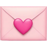 Envelope with pink hearts  sticker