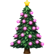  Christmas tree with pink lights  sticker