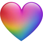 Rainbow heart  sticker