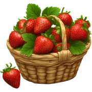 Strawberry basket sticker