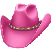 Pink cowboy hat sticker