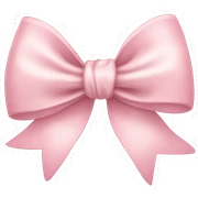 light pink bow sticker