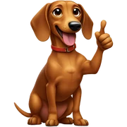Dachshund thumbs up sticker