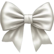 white satin bow sticker