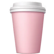 Soft pink coffee cup sticker