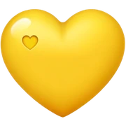 Yellow heart sticker