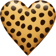 cheetah print heart sticker