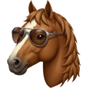 Horse with sunglasses sticker