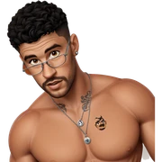 muscular male with tattoos sticker