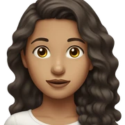 make a wavy brunette girl with dark colored eyes sticker
