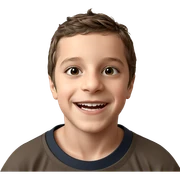 smiling boy portrait close-up sticker