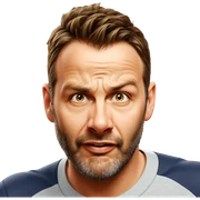 realistic portrait of bearded male sticker