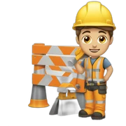 construction work sticker
