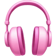 Pink headphones sticker