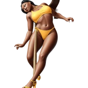 bikini beauty in high heels sticker