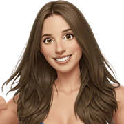 smiling girl with brown hair sticker