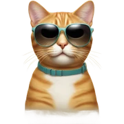 Cat with sunglasses sticker