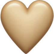 Beige heart  sticker