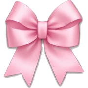 light pink ribbon bow sticker