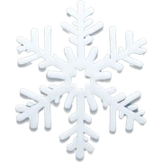 white snowflake sticker