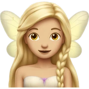 fairy with long blond hair sticker