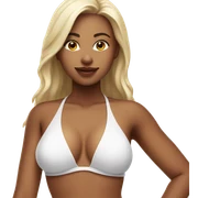 girl in white bikini posing sticker