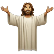 jesus open arms sticker