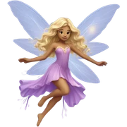 Flying beautiful fairy magical long hair  sticker