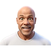 smiling old man at home sticker