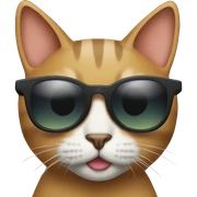 Cat with sunglasses sticker