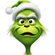 Grinch blowing a kiss sticker