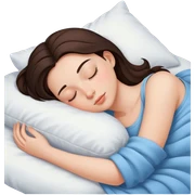 Brunette girl sleeping sticker